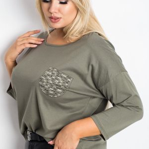 Khaki blouse plus size Touchy