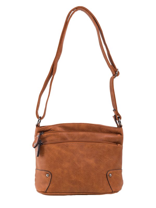 Brown eco leather handbag