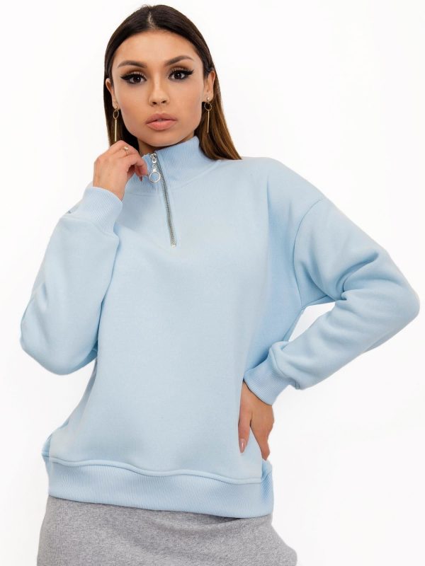 RUE PARIS Light Blue Ayla Sweatshirt