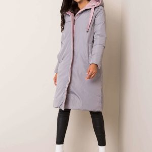 Pink and grey double-sided Whitney winter jacket