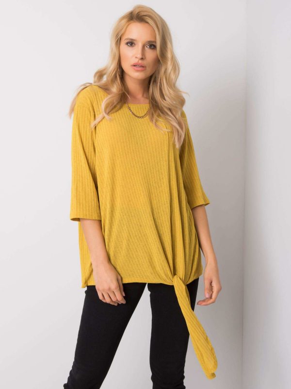 Mustard blouse Conny RUE PARIS