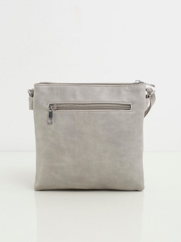 Grey Messenger bag with long strap