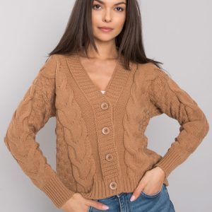 Camel cardigan with braids Danville RUE PARIS