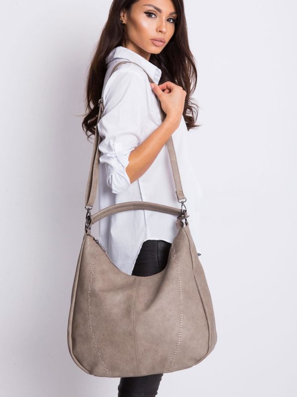 Dark beige hobo bag