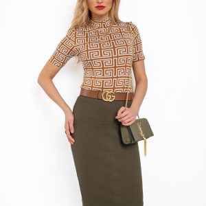 Khaki skirt Jammie RUE PARIS