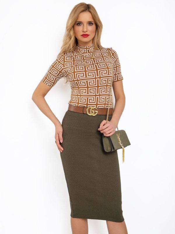 Khaki skirt Jammie RUE PARIS