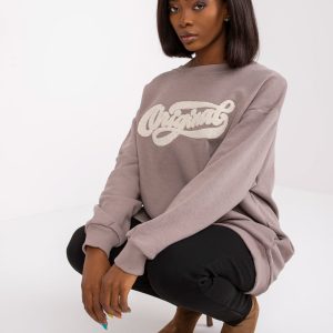 Dark beige Taylor hoodless sweatshirt