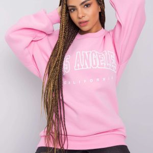 Pale pink sweatshirt with print by Amara RUE PARIS