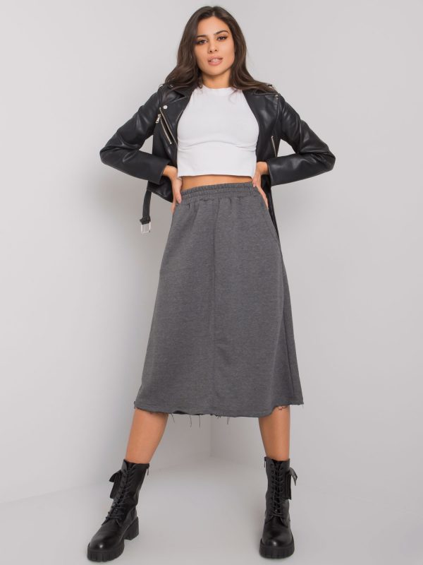 Dark Grey Rushmoor Melange Tracksuit Skirt