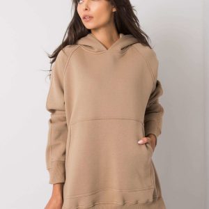 Blandine beige kangaroo hoodie