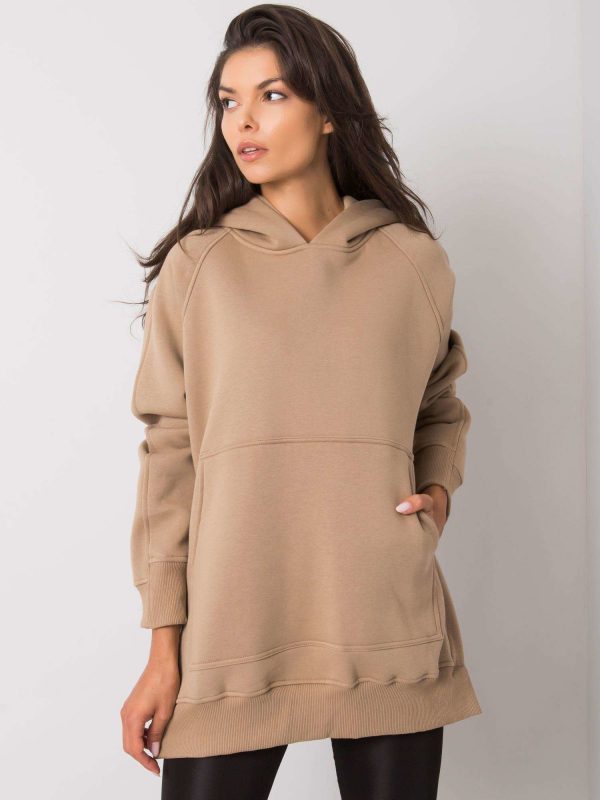 Blandine beige kangaroo hoodie