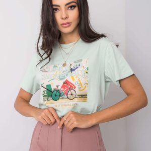 Mint t-shirt with the inscription Adalia