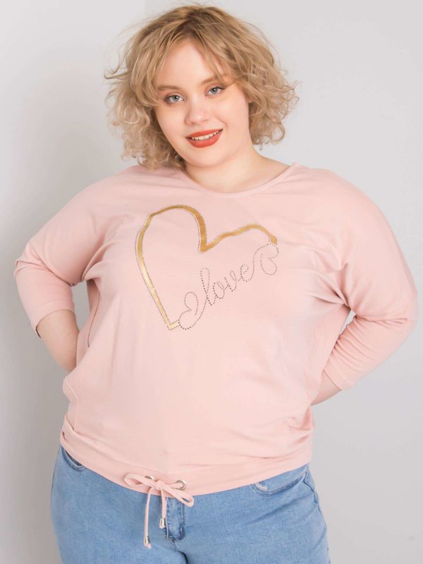 Dirty pink plus size blouse Adah