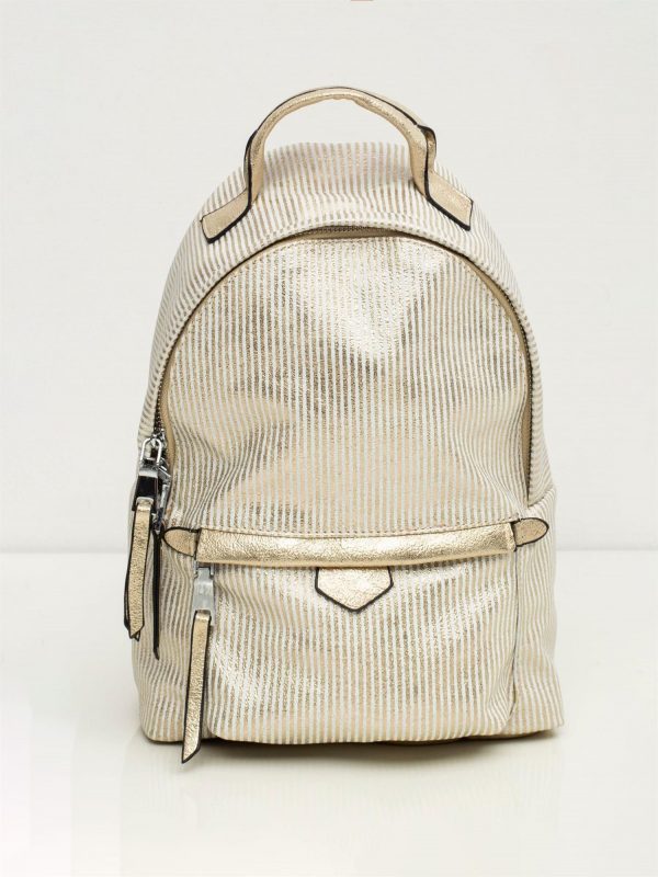 Gold Striped Backpack