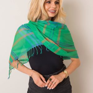 Green plaid sling with fringes