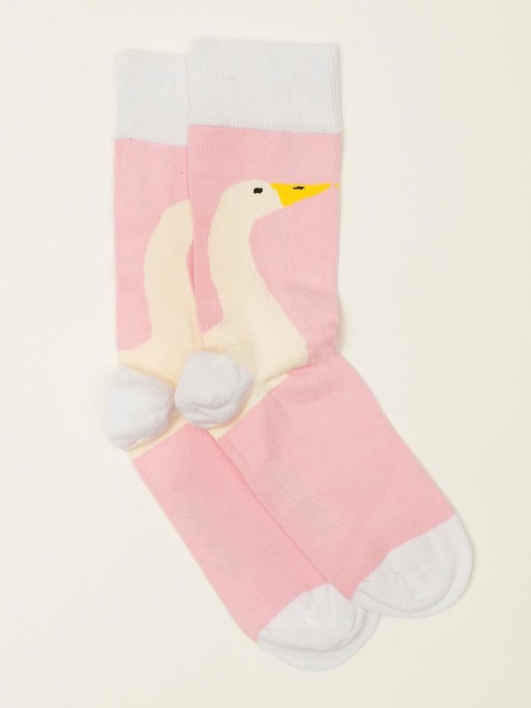 Light Pink Patterned Men's Socks