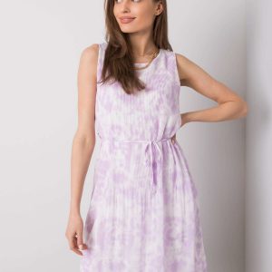 Marina SUBLEVEL light purple tie-dye dress