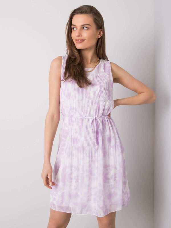 Marina SUBLEVEL light purple tie-dye dress