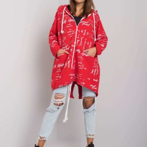 Red Patterned Hoodie Safiya