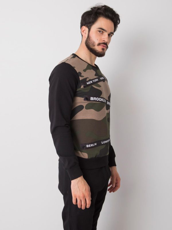 Beige sweatshirt for men camouflage