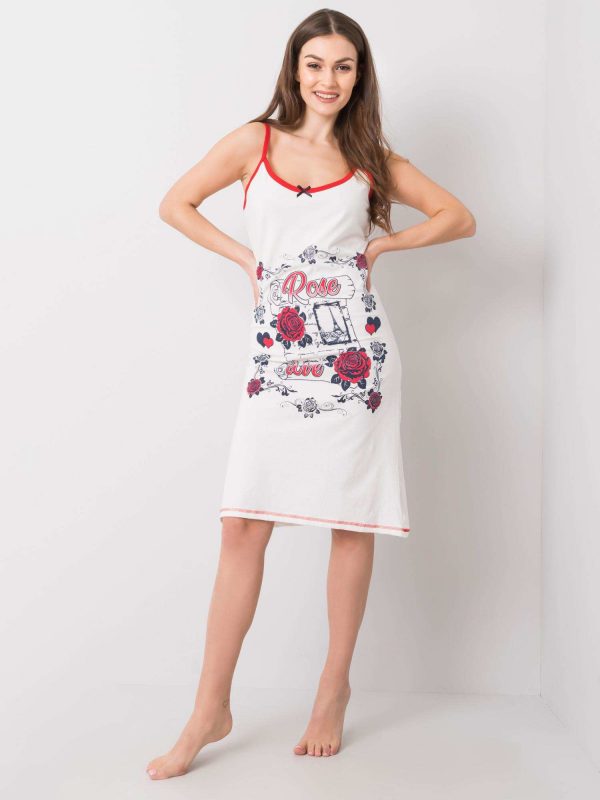 White Printed Nightgown