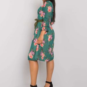 Bianna Green Plus Size Floral Dress