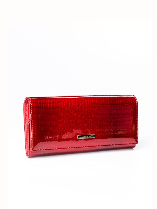 Red Large Genuine Leather Wallet