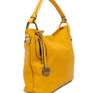 Yellow Eco Leather Shoulder Bag