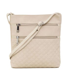 Light Beige Quilted Handbag