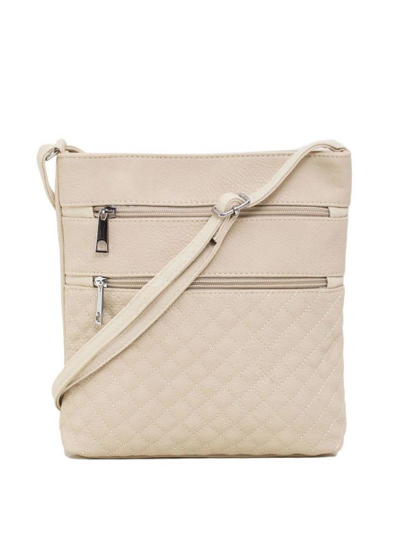 Light Beige Quilted Handbag