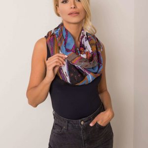 Blue scarf with print