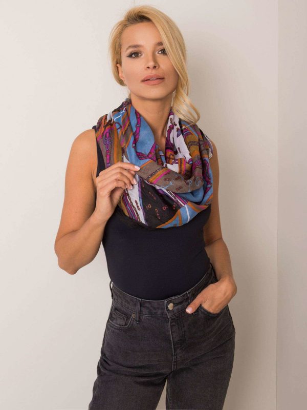 Blue scarf with print