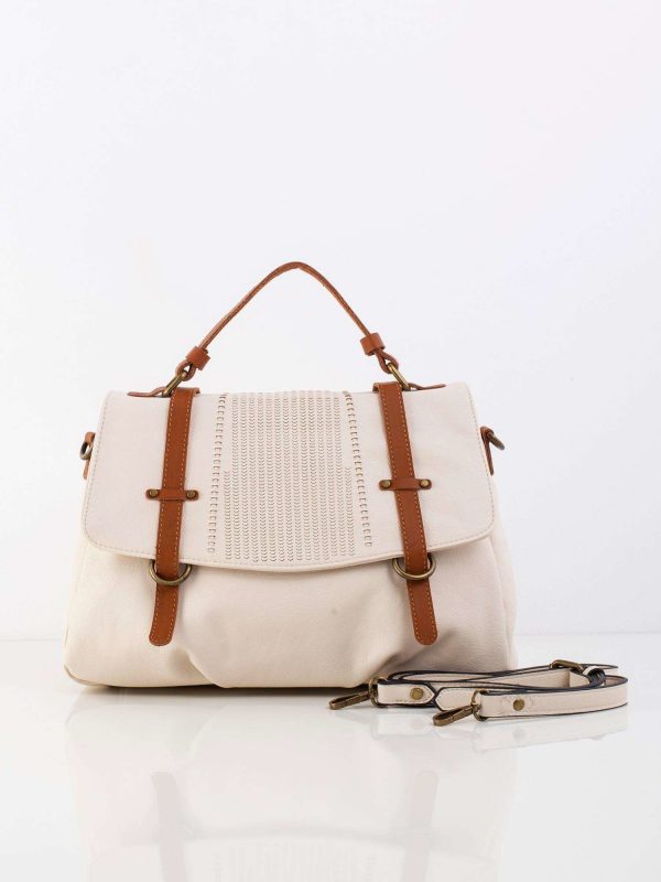 Beige bag with detachable strap