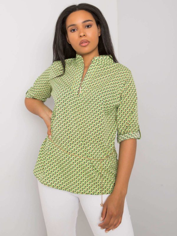 Green plus size blouse with Benecia patterns