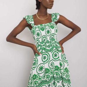 White and green Tayla maxi dress