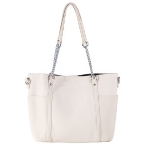 Light Beige Urban Eco Leather Shoulder Bag