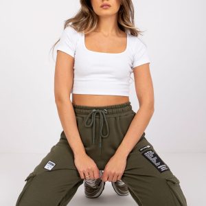 Khaki Cargo Sweatpants Gina