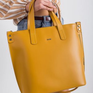 Yellow Leather Ladies Bag