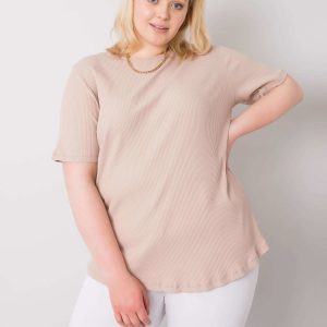 Beige plus size blouse Stella