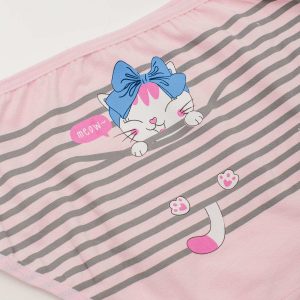 Pink briefs for girl with print