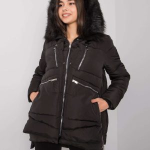 Estherville Black Quilted Winter Jacket