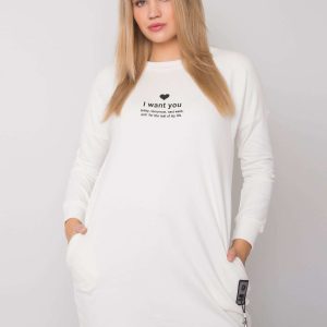 Ecru tunic plus size Maurita cotton