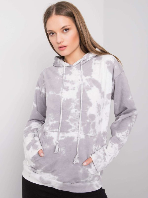 Grey tie-dye sweatshirt Stephanie RUE PARIS