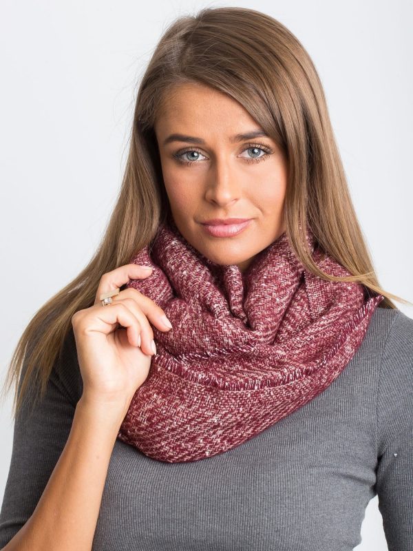 Burgundy melange scarf