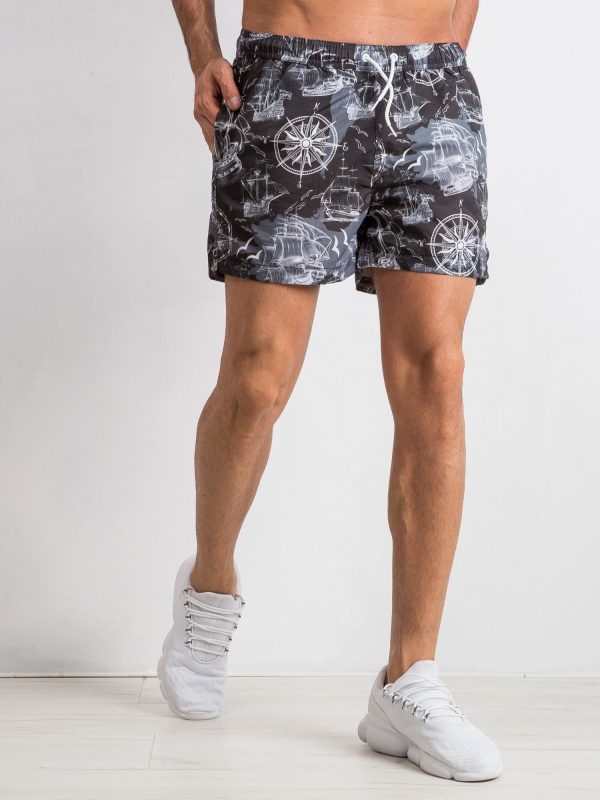 Dark gray men's shorts Spotted