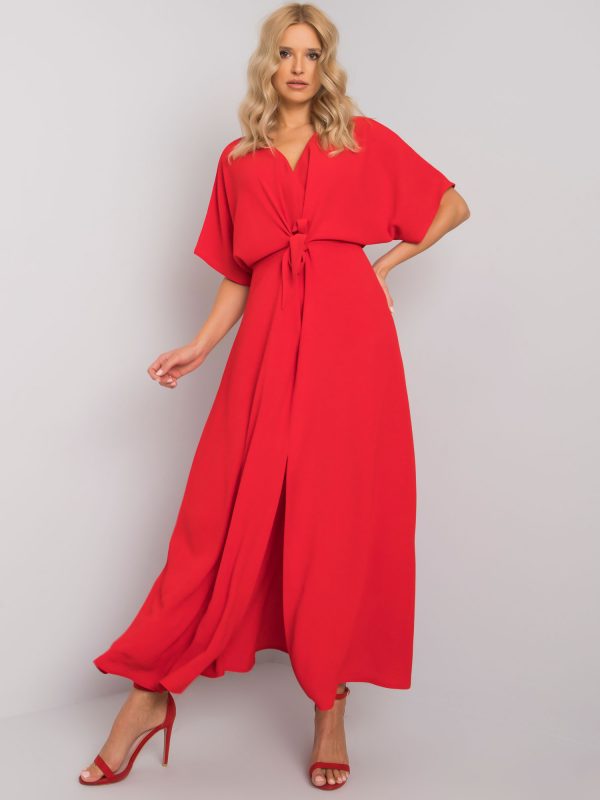 Bethany RUE PARIS red slit dress