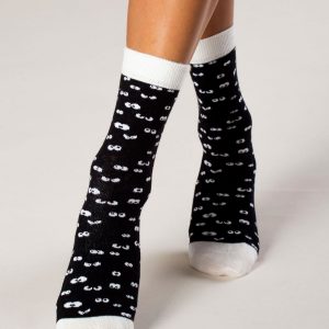 Black Women's Pattern Socks