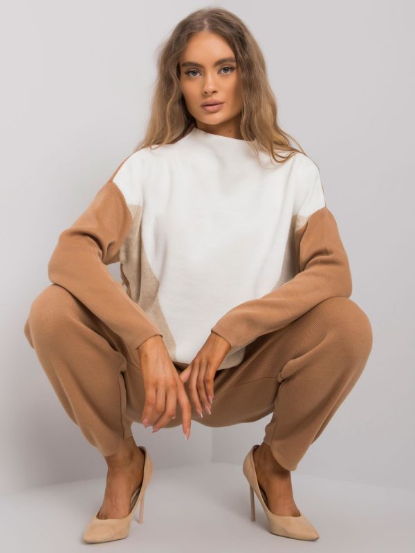 Camel knitted set Quinny RUE PARIS