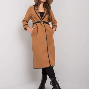 Camel coat with belt Annis