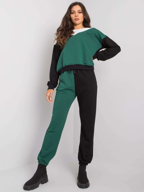 Green and black sweatsuit set Krista RUE PARIS